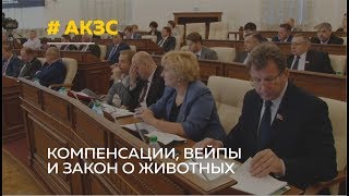 Ответственность за вейпы, закон о животных и другое: сессия АКЗС Ответственность за вейпы, закон о животных и другое: сессия АКЗС