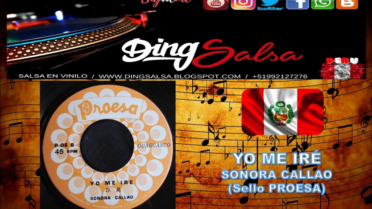 SONORA CALLAO - YO ME IRE, Sello PROESA