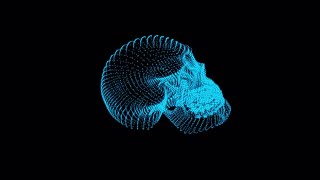 Hologram Of A Skull Stock Motion Graphics