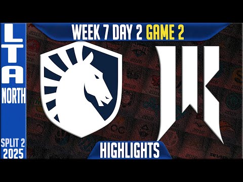 TL vs SR Highlights Game 2 | LCS W7D2 Split 2 2025 LTA North | Team Liquid vs Shopify Rebellion G2