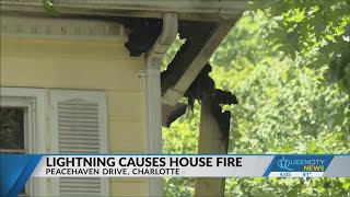 Lightning strike catches W CLT home on fire: officials