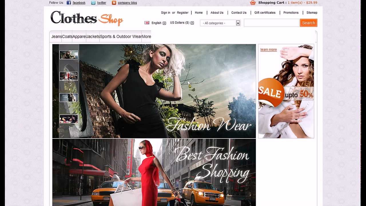 Fashion Shop Ecommerce Template based on CS-Cart