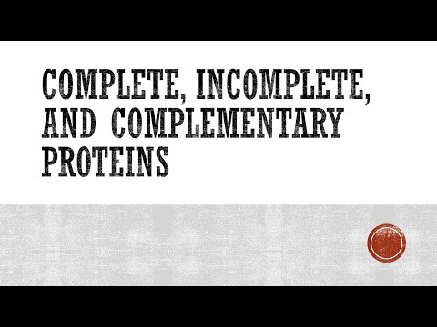Video: Waarom zijn complementaire eiwitten?