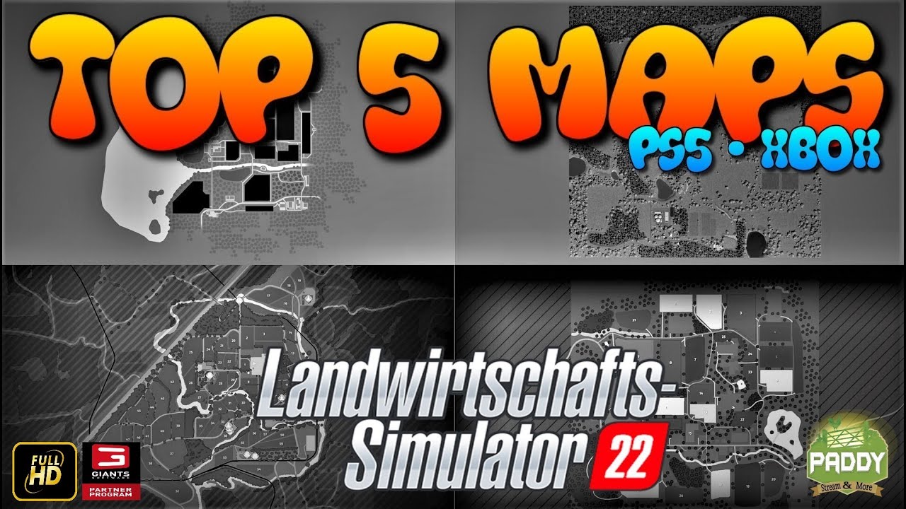 🆕[LS22]🔴TOP 5 MAPS Farming Simulator 22 Für Konsole #191 - YouTube