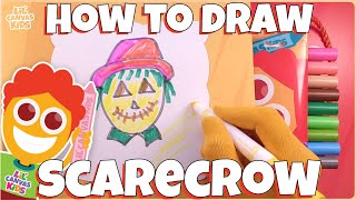Drawing a Happy Scarecrow Face 🌾😄  | Art Tutorial for Kids