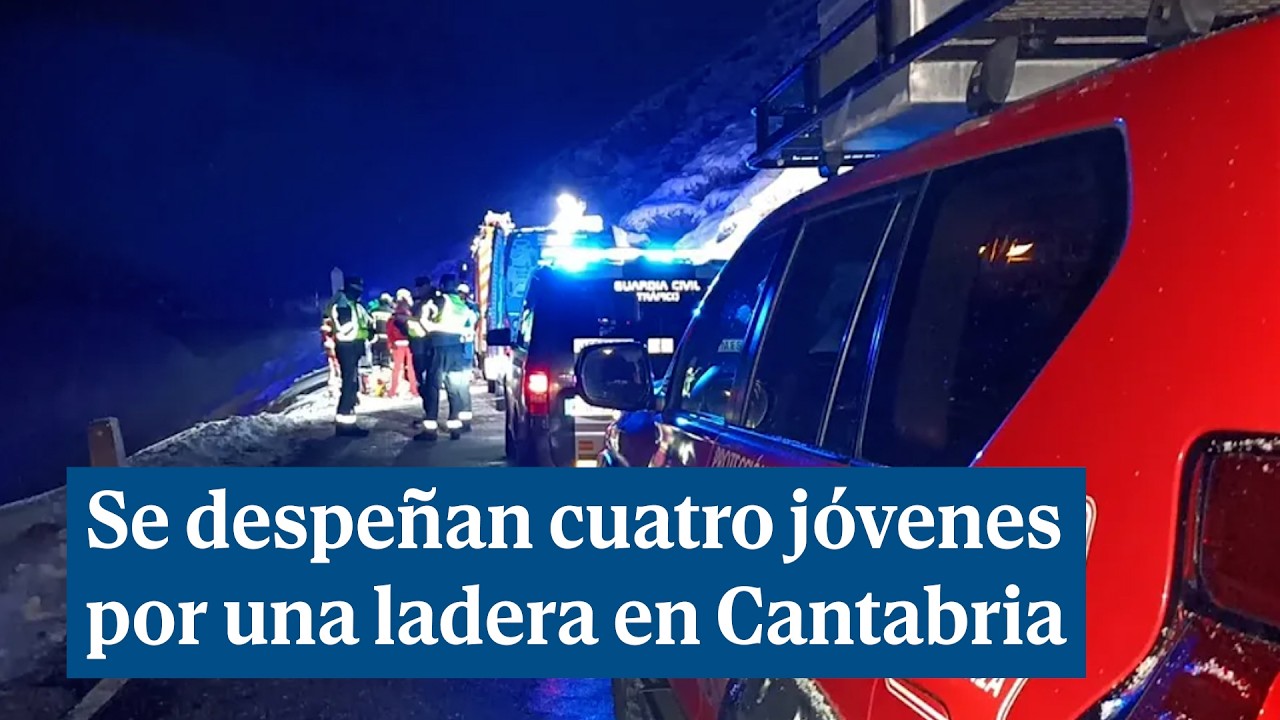 Mueren cuatro jóvenes de 20 y 21 años al despeñarse su coche por una ladera en Cantabria
