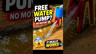 Amazing DIY Water Pump Without Electricity! 😱 | Hydraulic Ram Pump | Science Project #shorts