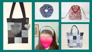 5 accessories to make from fabric scraps! ♻️ Quick & easy sewing projects #upcycling #diy