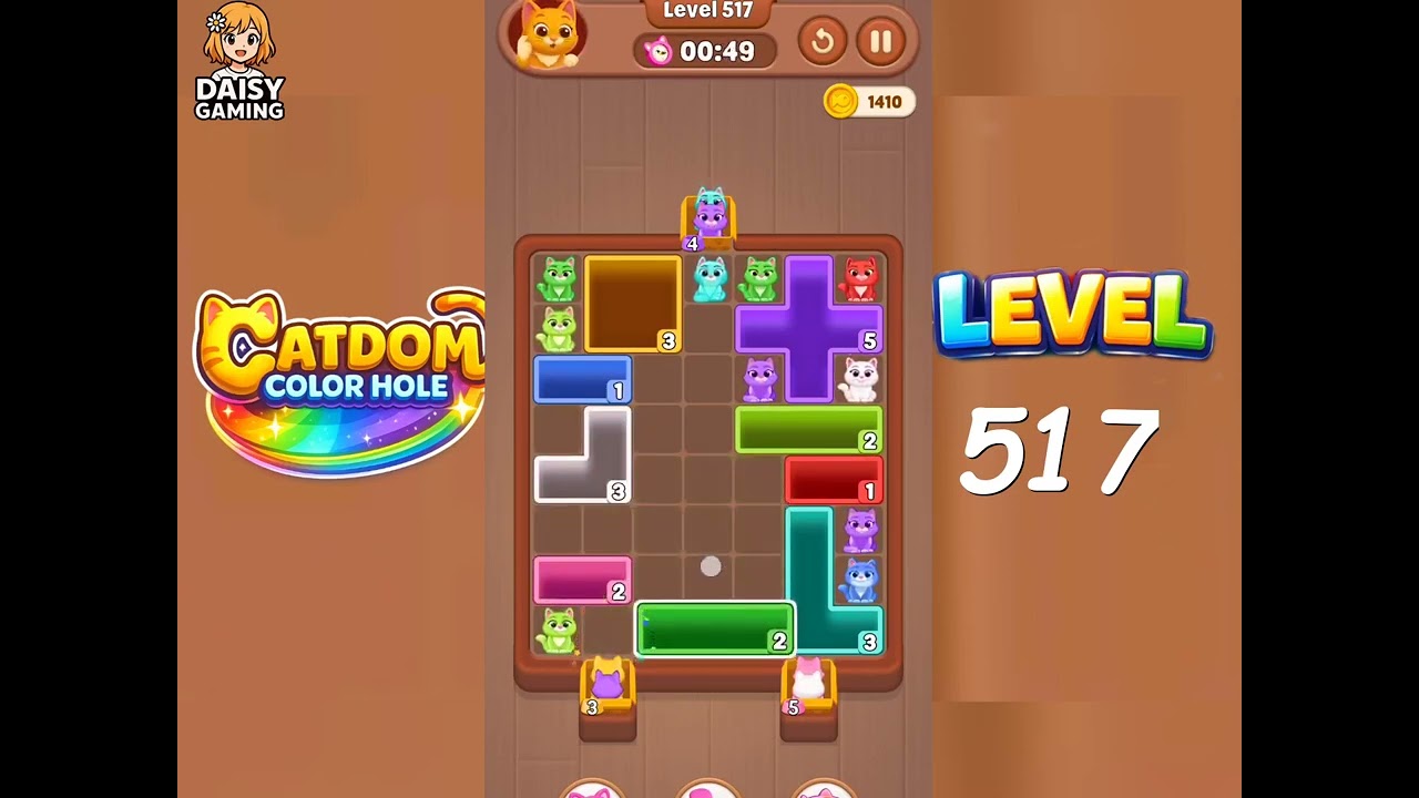 Catdom Color Hole Level 517 Walkthrough - YouTube