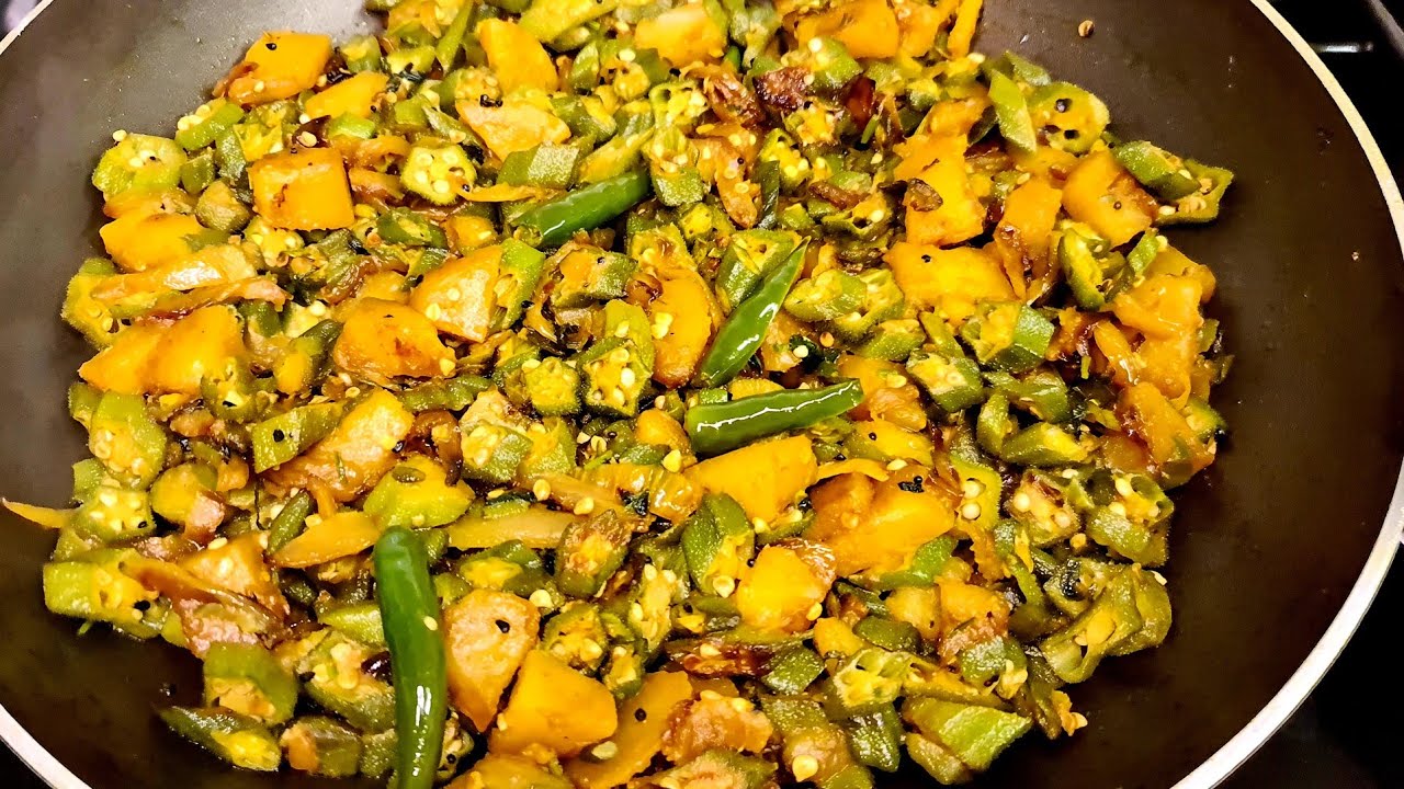 okra stirfry //easy tricks to prepare without stickiness//bhindi vaji