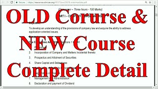 Syllabus for IPCC Old Course and New Course Students Full Details