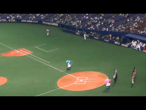 14/07/11 選手送り出しのシャオロン、パオロン、ドアラ