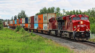 CP 7583 leading CP Stack train Eastbound at Edworthy Park on the Laggan subdivision.