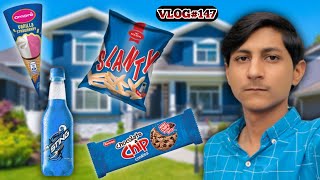Eating only blue colour?food for 24 hours challenge | challengeaktuniovlogs