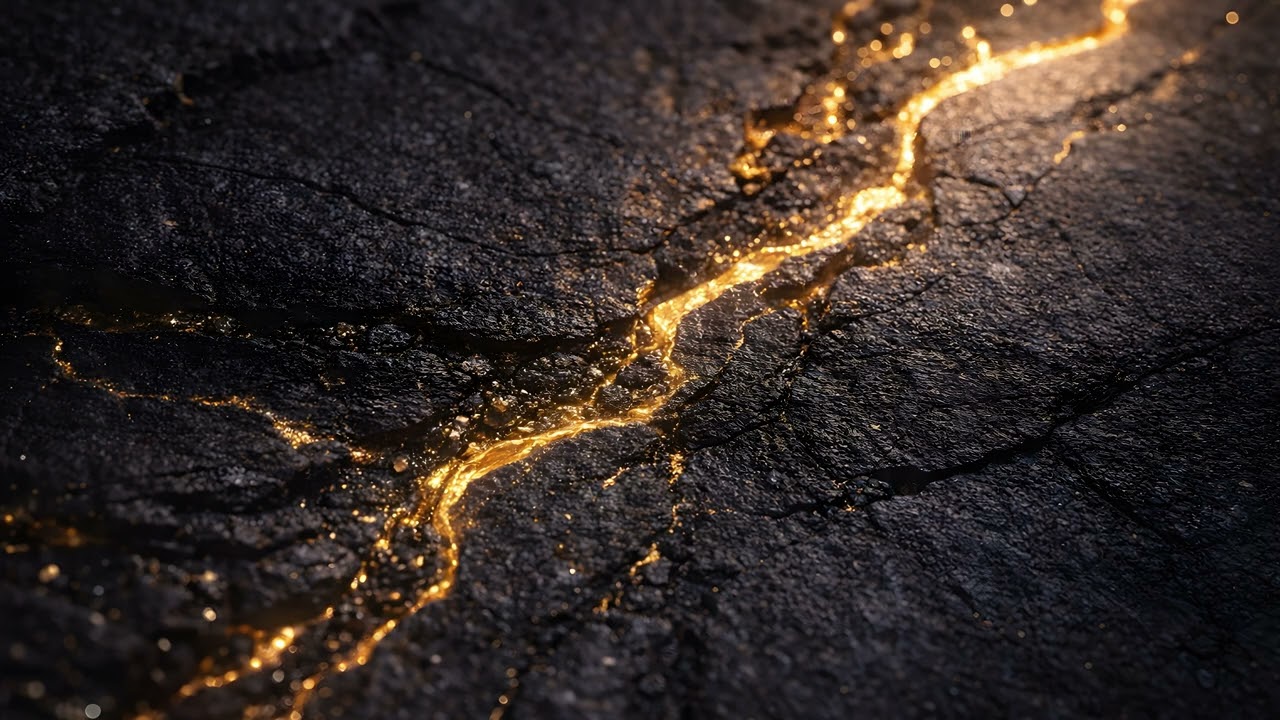 4K ANTHRACITE & GOLD - Premium Stone Texture - 1 Hour Dark Interior Art / TV Frame Background