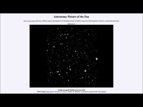 2020 July 26 - A Flight Through the Hubble Ultra Deep Field