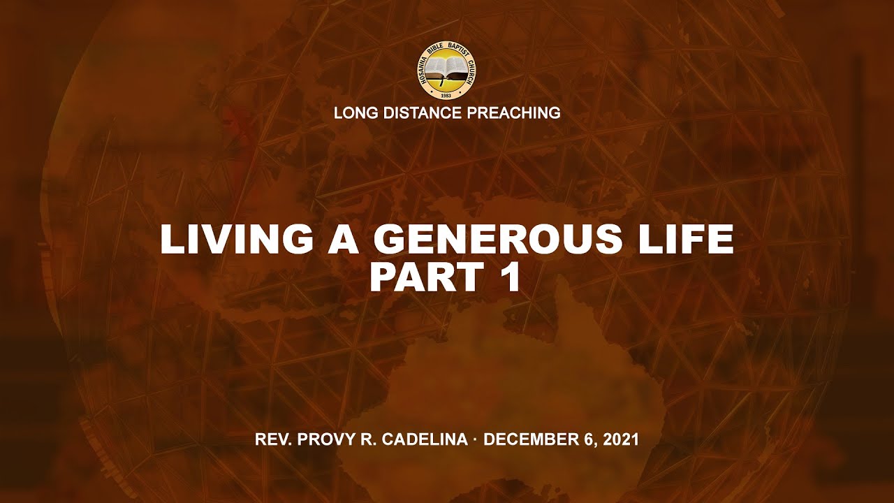 Living A Generous Life (Part 1) | Ilocano Preaching - YouTube