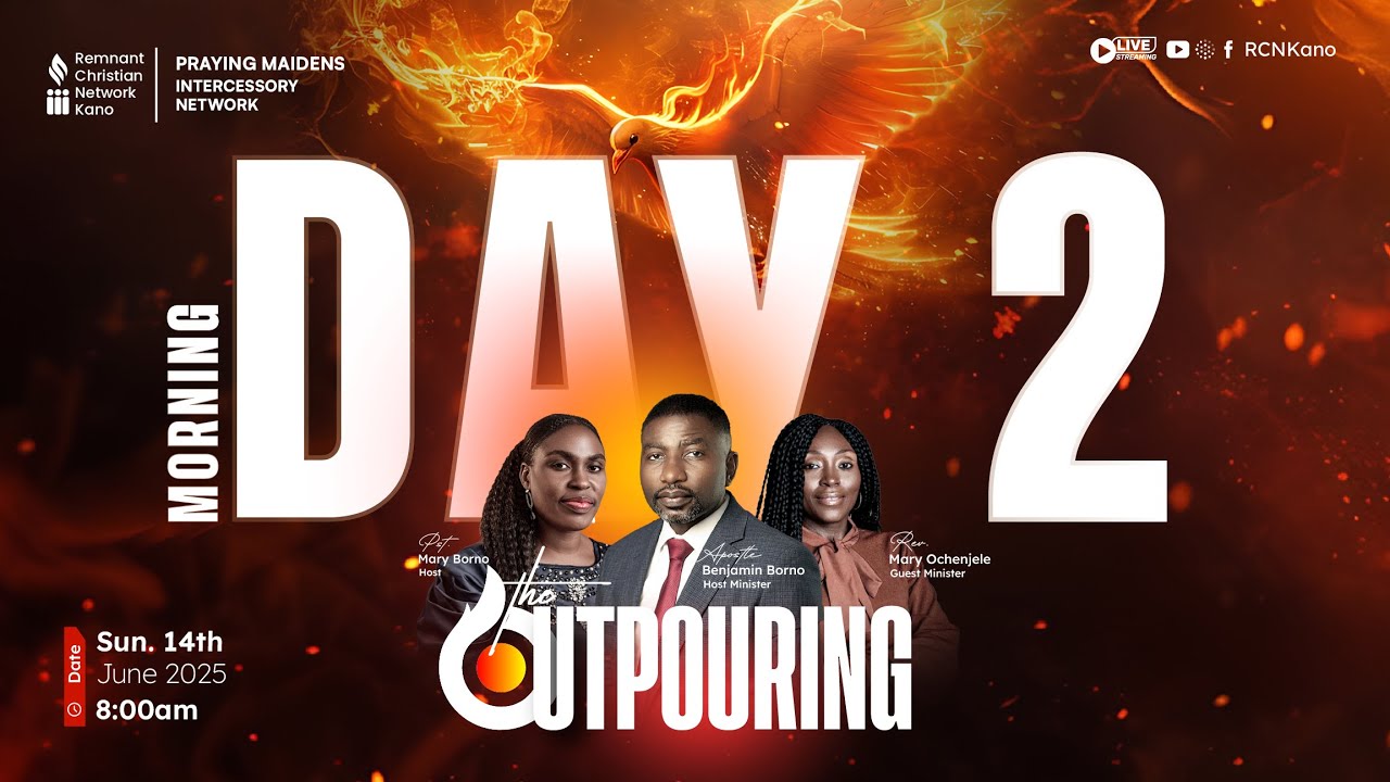 THE OUTPOURING DAY 2 || MORNING SESSION || PRAYING MAIDENS || RCN KANO ...