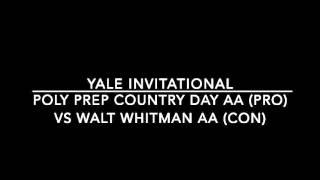 Walt Whitman AA vs Poly Prep AA-Yale Invitational 2015