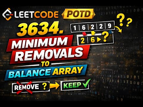 LeetCode POTD | 3634. Minimum Removals to Balance Array | Python Binary Search #problemoftheday
