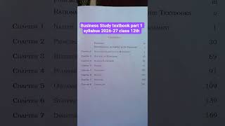 Business Study textbook part 1 book syllabus 2026 - 27 class 12th