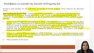 What kind of property can be transferred ?  - Section 6 of Transfer of Property Act