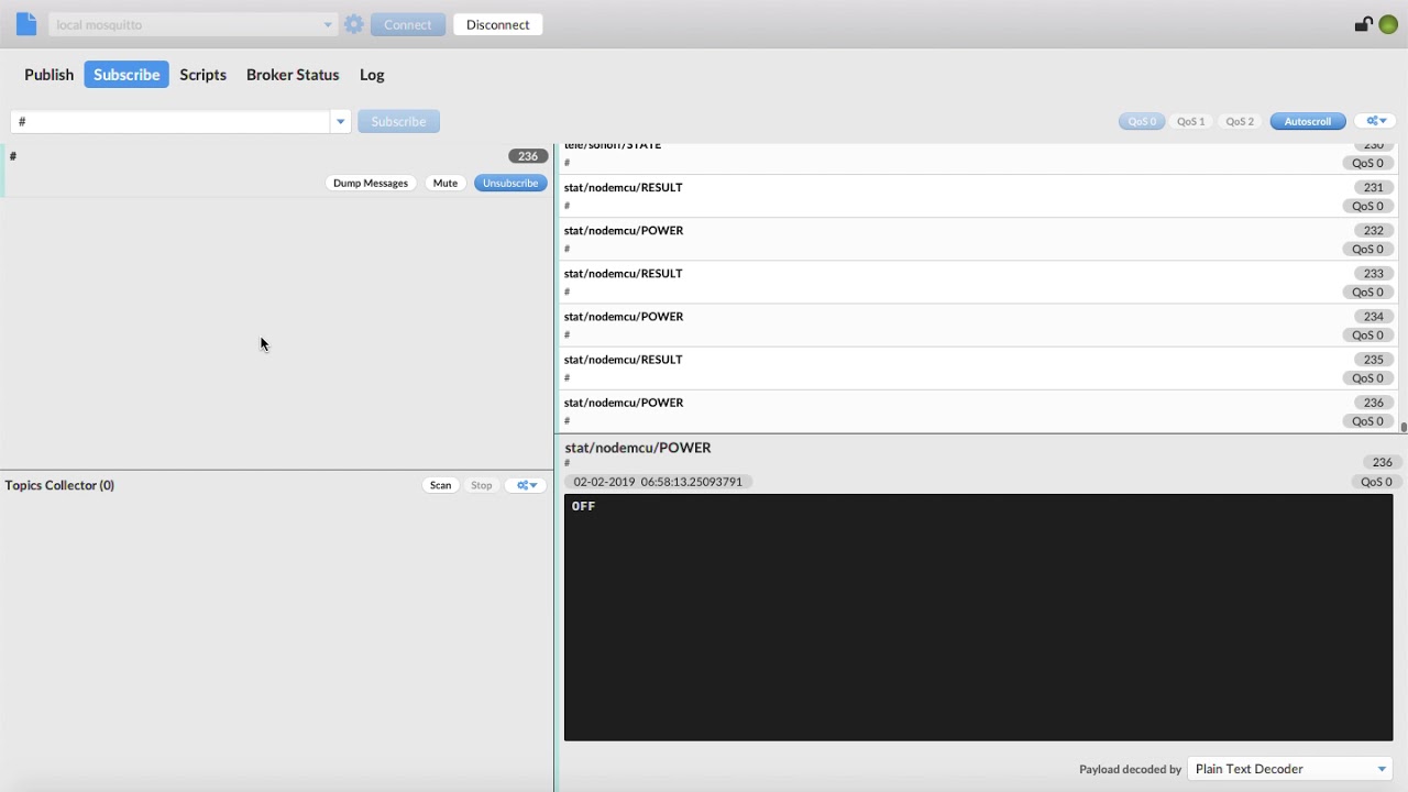 NodeMCU running Tasmota with a reed switch MQTT messages - YouTube