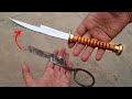 Forging Rusty Scissor into a Wonderful KNIFE