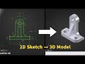 Convert Sketch to 3D Solid in CATIA V5 | Step-by-Step Tutorial