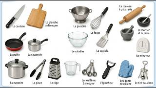 French Kitchen Utensils Vocabulary - French lessons - les ustensiles de cuisine