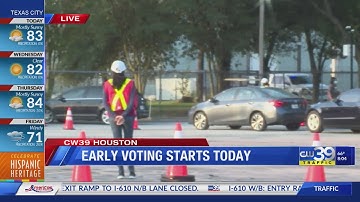 Drive Thru voting at the Houston Food Bank