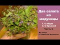 Два салата из медуницы. 1.Салат с яйцом. 2 Салат с брынзой. Часть2