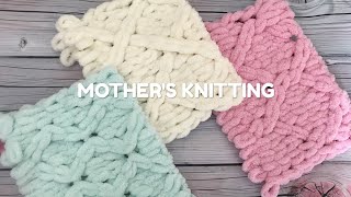 Alize Puffy. Узор ромбы. 3 варианта. Мастер-класс от Mother&#39;s Knitting