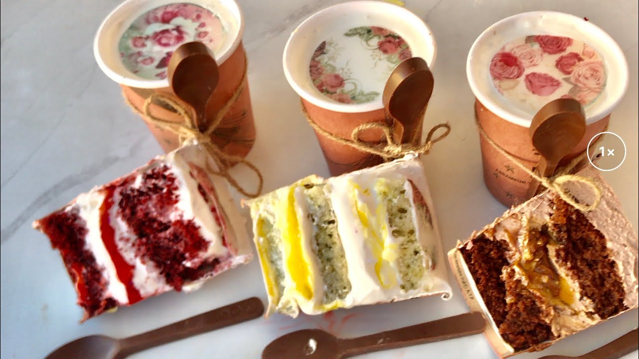 كيكات الكؤوس بطريقة جديدة وحصرية وتزين سهل وراقي بزااااف بنان جربوهم ❤️