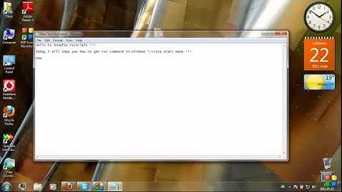 How to get run... in windows 7/Vista start menu.