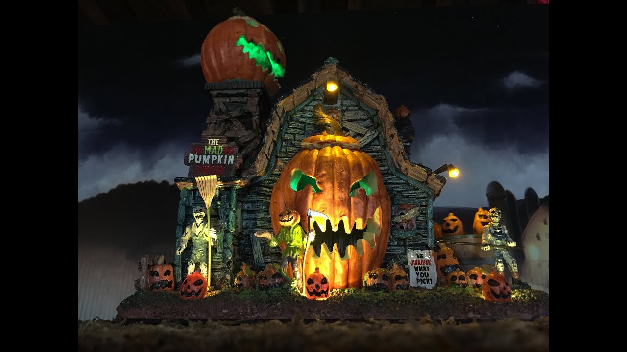 Lemax Spooky Town Mad Pumpkin Patch Review New for 2017 YouTube