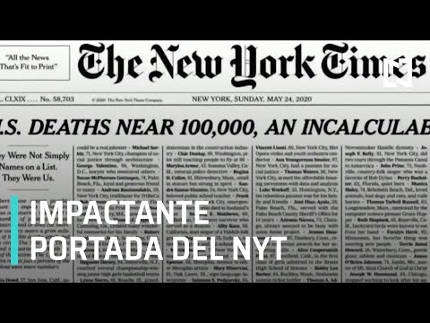 New York Times publica portada especial, dedicada a víctimas de