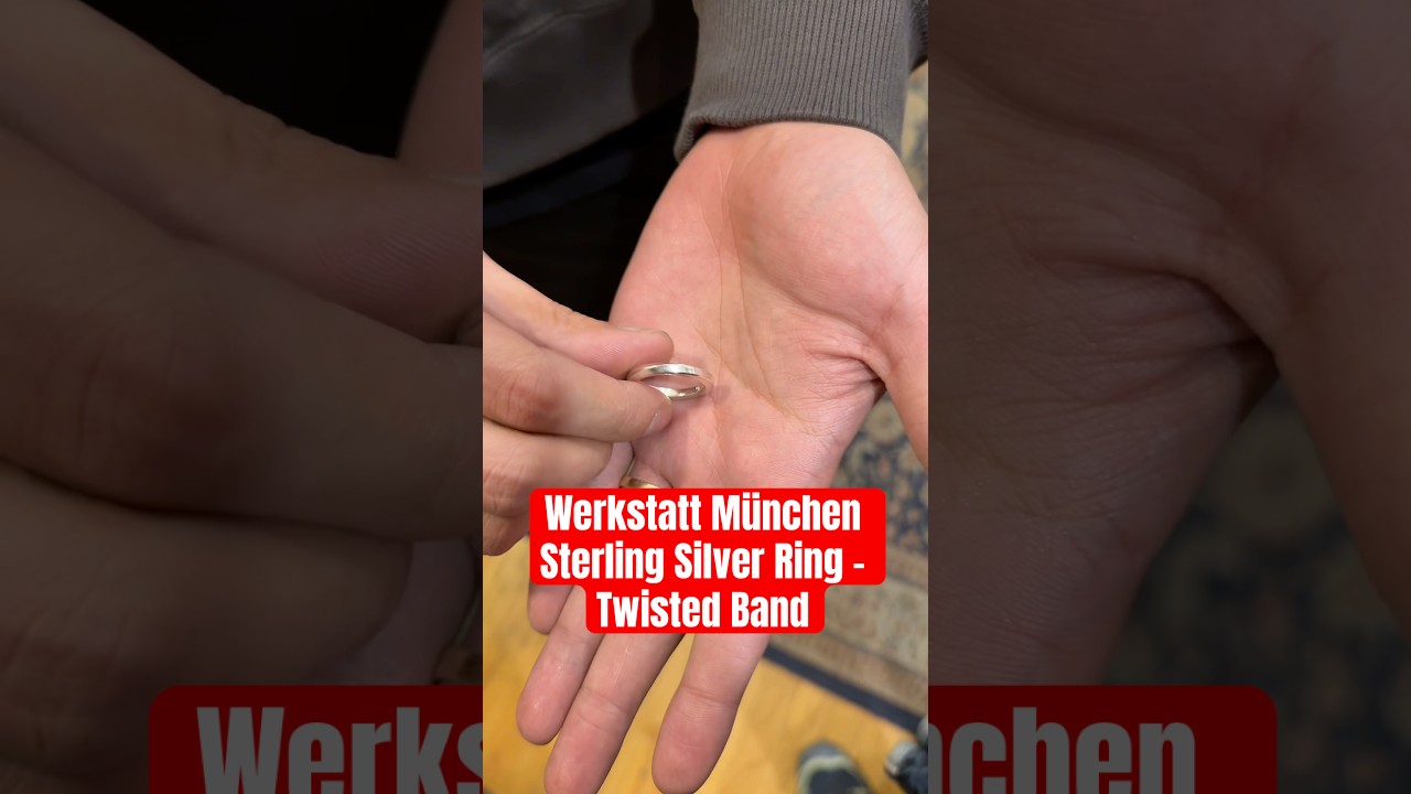 Zach shows off the Werkstatt Sterling Silver Twisted Band Ring 