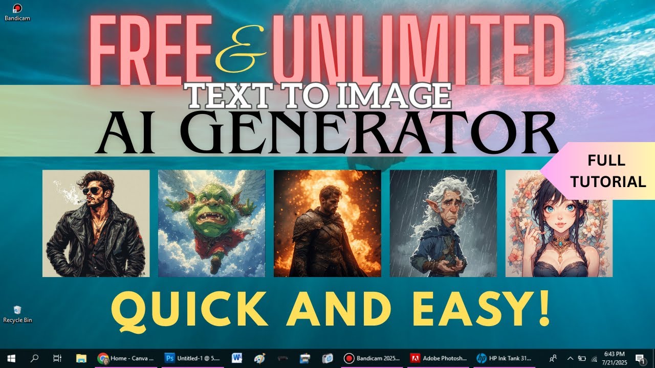 FREE and UNLIMITED Text to Image AI GENERATOR | FULL TUTORIAL - YouTube