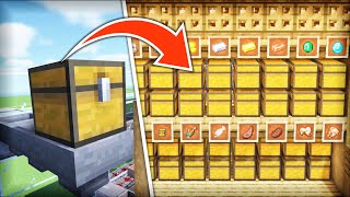 Minecraft Storage Room with Fully Automatic Item Sorting - Fully Expandable