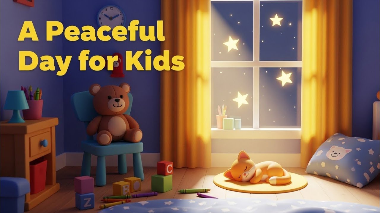 “A Peaceful Day for Kids | Morning to Night Poem 🌞🌙”