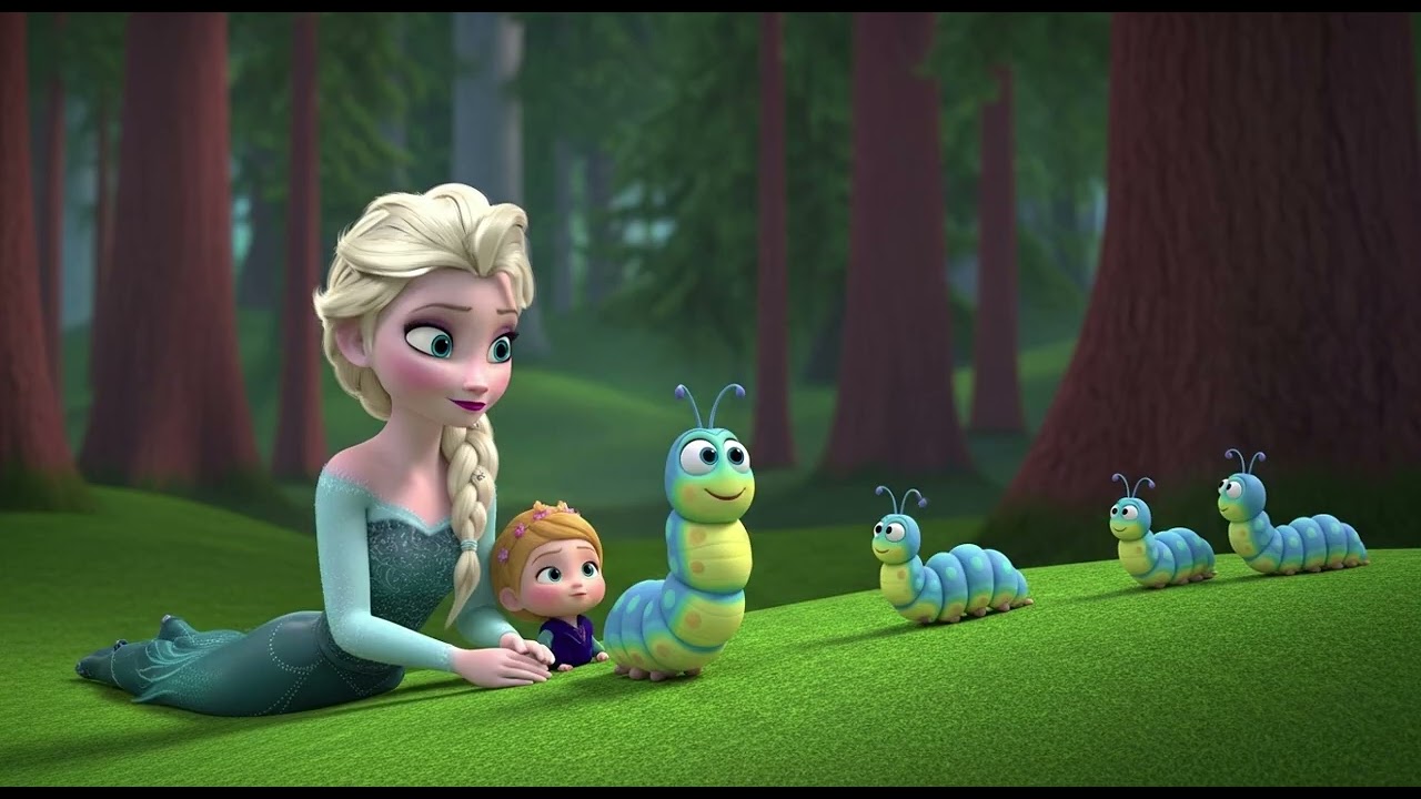 Сад гусениц Эльзы | Песня для детей | Волшебство матери и дочери