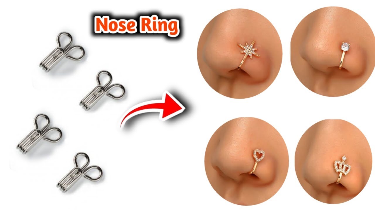 Beautiful Nose Ring Making with Hook | DIY JewelryShiny Nose Ring DIY | Easy Hook Nose Pin Making