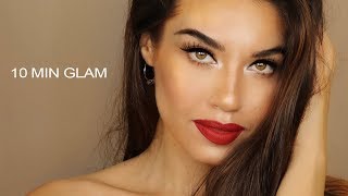 10 MINUTE GLAM MAKEUP | Easy and Affordable Glam Makeup | MAKEUP IN A RUSH