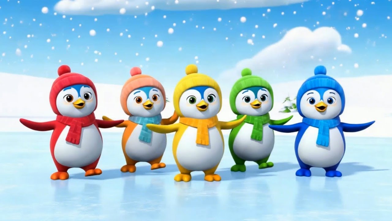 🐧❄️ Penguin Parade Party! | Fun Learning Song for Kids 🎶🌈