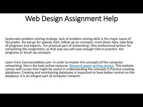 Web Design Assignment Help