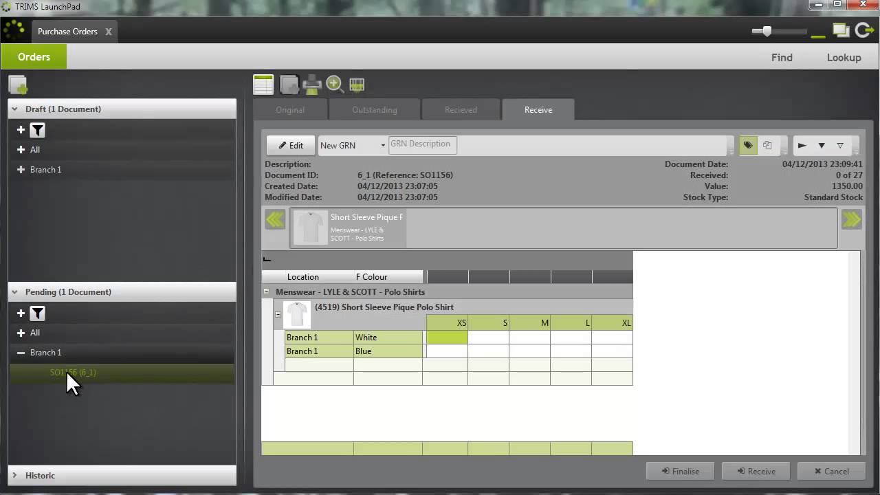 TRIMS Purchase Orders