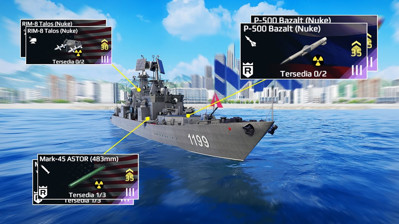 RF Anchar: Ketika Kapal Destroyer Russia Full Nuklir Auto Lock On Battleships | Modern Warships