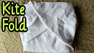 Modified Kite Fold - Folding Flat Cloth Diapers  - Flats Challenge 2015