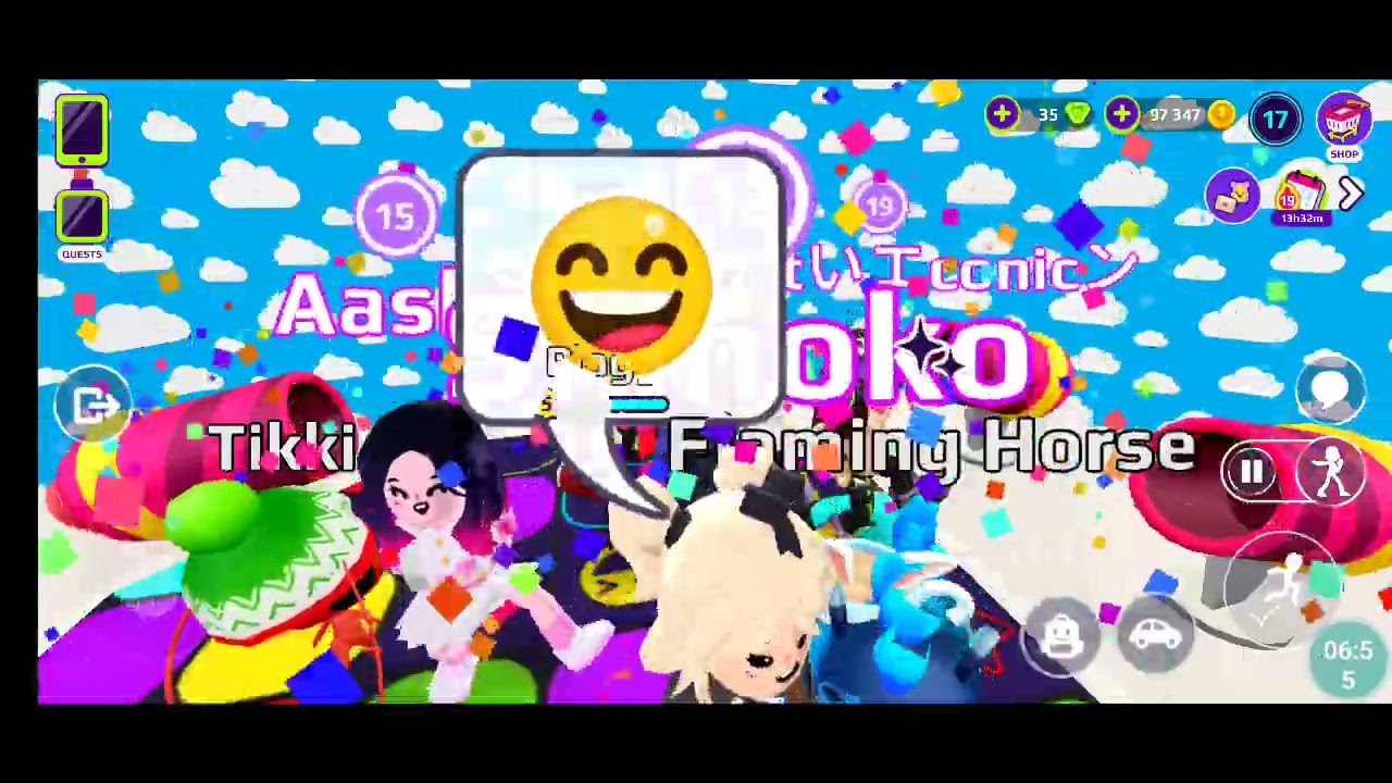 Playing PKXD with my friends and my sister 